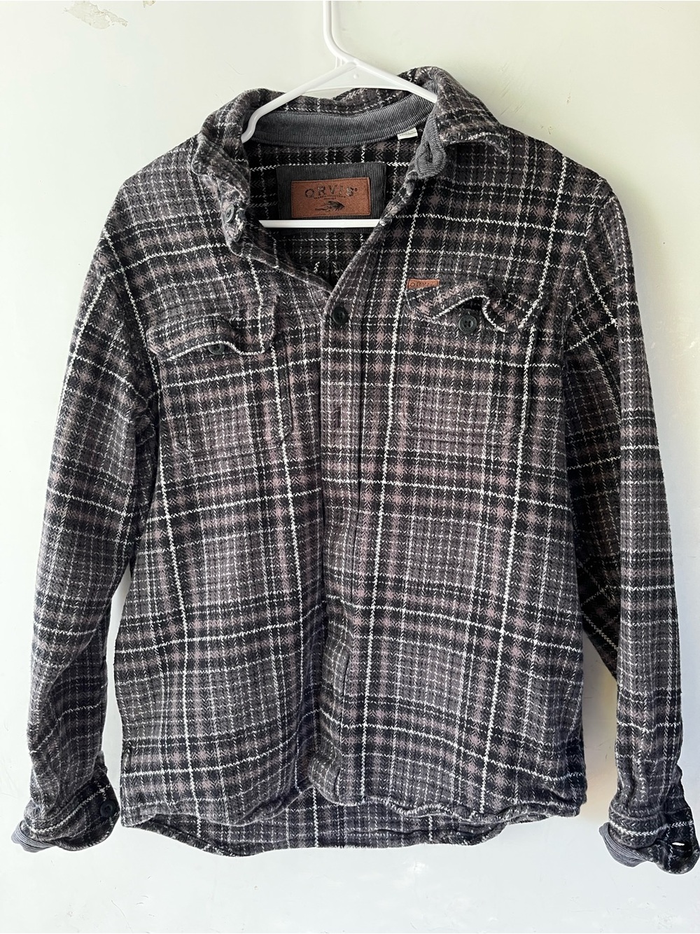 Gorpcore flannel fisherman Men's Black & Gray Plaid Shirt Jacket